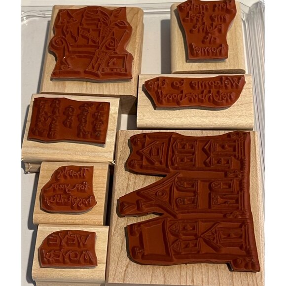 Stampin Up! Right At Home Wood-Mounted Rubber Stamp Set - Picture 3 of 3